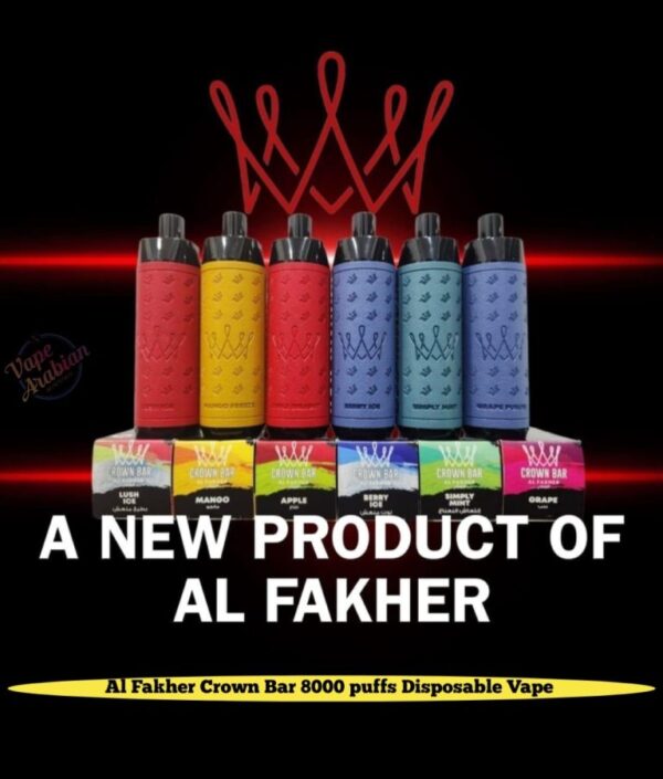 Al Fakher 8000 Puffs Crown Bar Disposable | Lets Vape Dubai